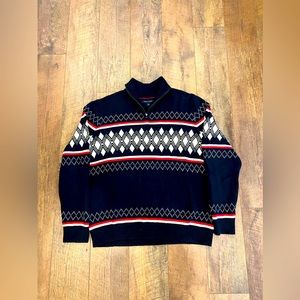Tommy Hilfiger Sweater Large Men’s Blue Zip Up! Excellent Condition